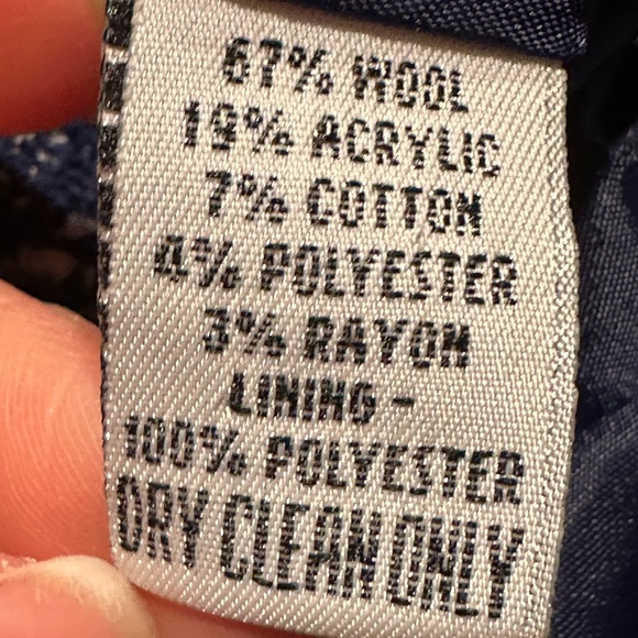 Talbots Vintage Blue,White,Black plaid Midi Skirt SZ 12 Zip In Back Closure. - Picture 9 of 12